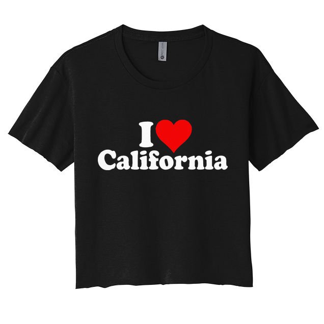 I LOVE HEART CALIFORNIA CALI STAT Crop Top