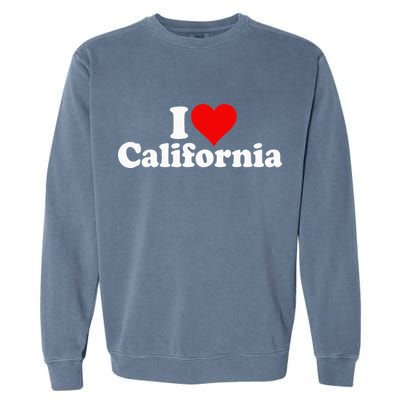 I LOVE HEART CALIFORNIA CALI STAT Garment-Dyed Sweatshirt