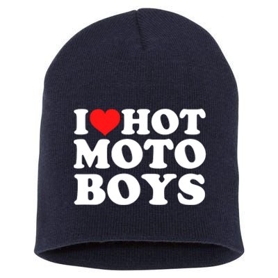 I Love Hot Moto Short Acrylic Beanie