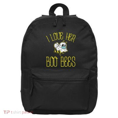 I Love Her Boo Bees Face Mask Matching Couple 16 in Basic Backpack