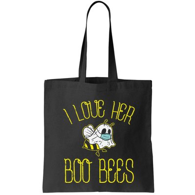 I Love Her Boo Bees Face Mask Matching Couple Bag