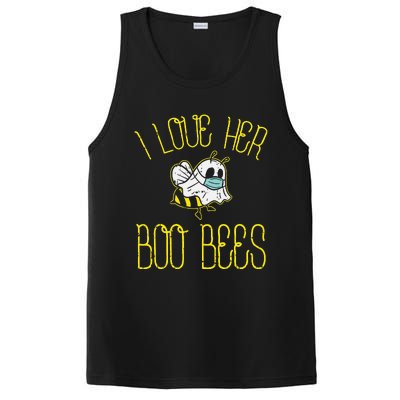 I Love Her Boo Bees Face Mask Matching Couple PosiCharge Competitor Tank