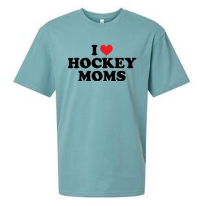 I Love Hockey Moms Funny Design Cool Gift Sueded Cloud Jersey T-Shirt