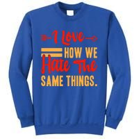 I Love How We Hate The Same Things Sarcasm Valentine's Funny Gift Sweatshirt