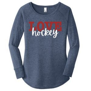 I Love Hockey Gift Women's Perfect Tri Tunic Long Sleeve Shirt