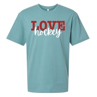 I Love Hockey Gift Sueded Cloud Jersey T-Shirt