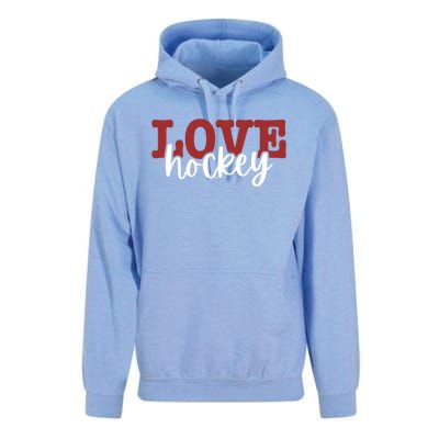 I Love Hockey Gift Unisex Surf Hoodie