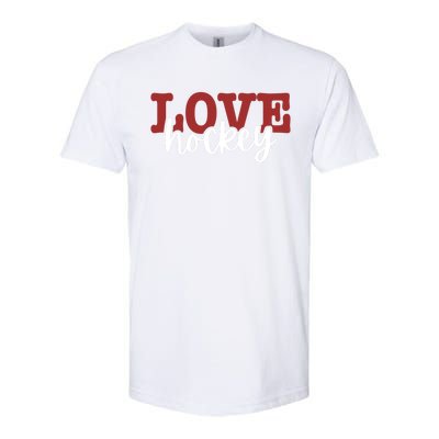 I Love Hockey Gift Softstyle CVC T-Shirt