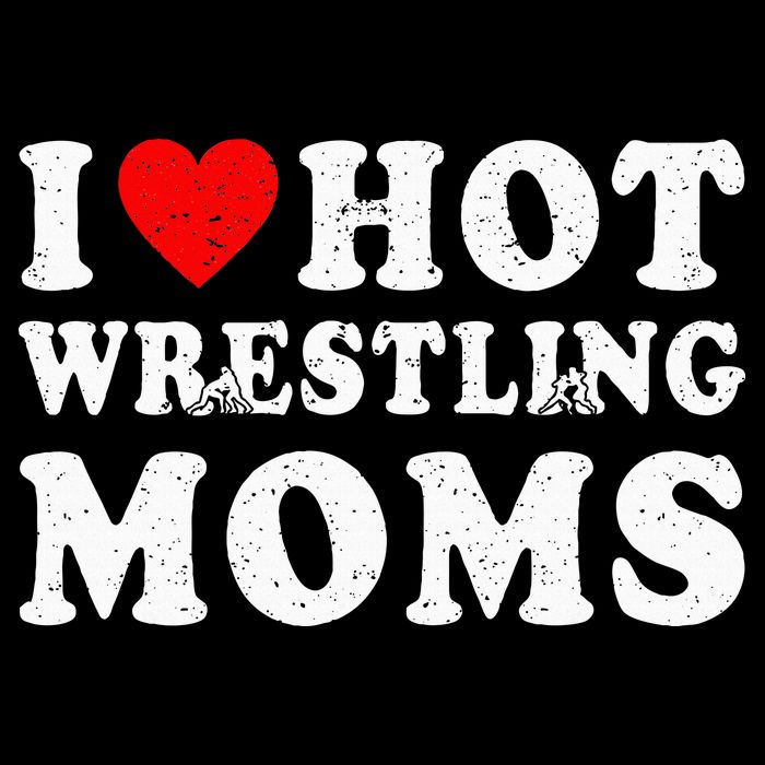 I Love Hot Wrestling Moms Cute Red Heart Love Moms Wrestler Womens Tank Top