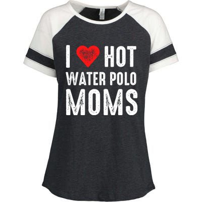 I Love Hot Water Polo Moms Cute Gift Enza Ladies Jersey Colorblock Tee