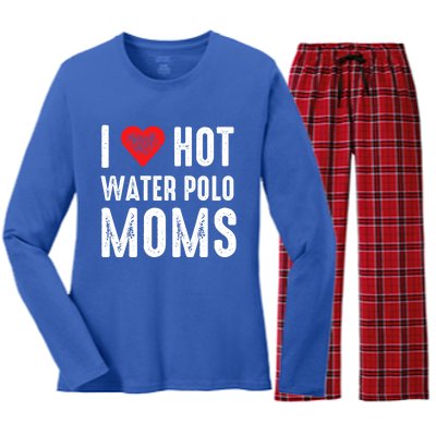 I Love Hot Water Polo Moms Cute Gift Women's Long Sleeve Flannel Pajama Set 