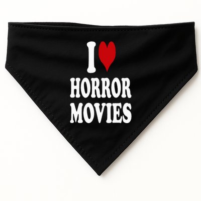 I Love Horror Movies USA-Made Doggie Bandana