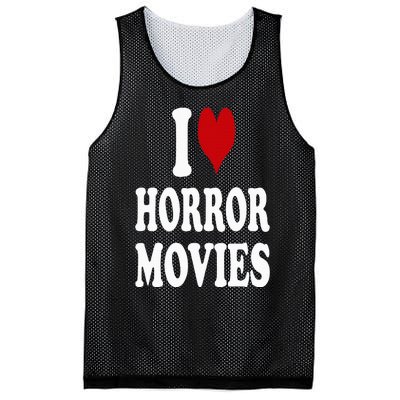 I Love Horror Movies Mesh Reversible Basketball Jersey Tank