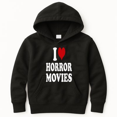 I Love Horror Movies Kids Hoodie