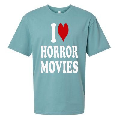 I Love Horror Movies Sueded Cloud Jersey T-Shirt