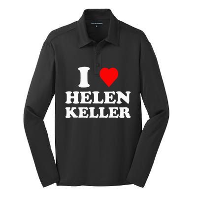 I Love Helen Keller Silk Touch Performance Long Sleeve Polo