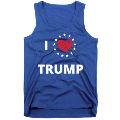 I Love Heart Trump Never Give Up Fighting For You Our Nation Gift Tank Top