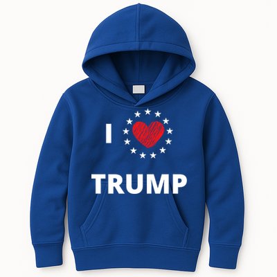 I Love Heart Trump Never Give Up Fighting For You Our Nation Gift Kids Hoodie