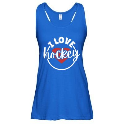 I Love Hockey Cool Gift Ladies Essential Flowy Tank