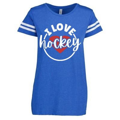 I Love Hockey Cool Gift Enza Ladies Jersey Football T-Shirt