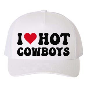 I Love Hot Cowboys I Heart Cow Funny Country Western Yupoong Adult 5-Panel Trucker Hat