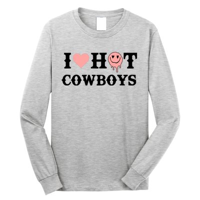 I Love Hot Cowboys Smile Happy Face Long Sleeve Shirt