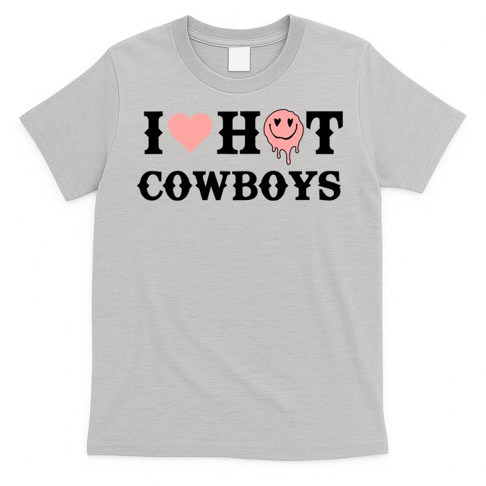 I Love Hot Cowboys Smile Happy Face T-Shirt