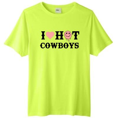 I Love Hot Cowboys Smile Happy Face Tall Fusion ChromaSoft Performance T-Shirt