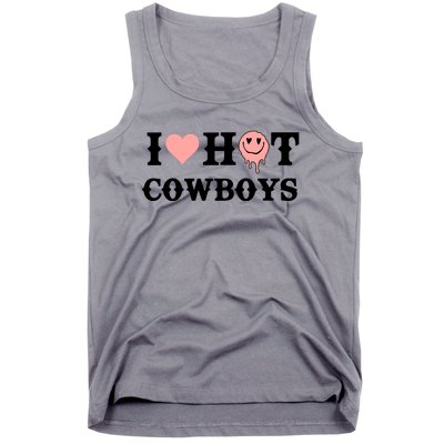 I Love Hot Cowboys Smile Happy Face Tank Top