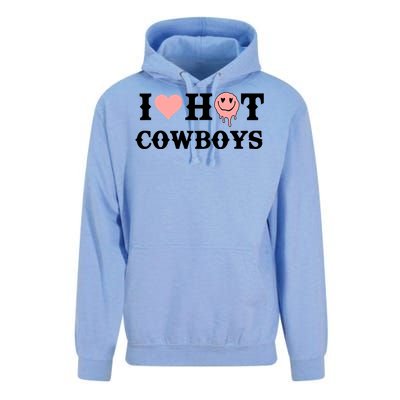 I Love Hot Cowboys Smile Happy Face Unisex Surf Hoodie