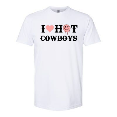 I Love Hot Cowboys Smile Happy Face Softstyle CVC T-Shirt