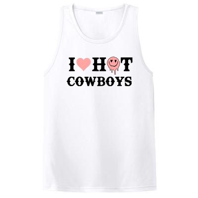 I Love Hot Cowboys Smile Happy Face PosiCharge Competitor Tank