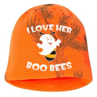 I Love Her Boo Bees Funny Gift Matching Halloween Costume Gift Funny Gift Kati - Camo Knit Beanie