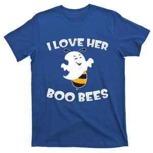 I Love Her Boo Bees Funny Gift Matching Halloween Costume Gift Funny Gift T-Shirt