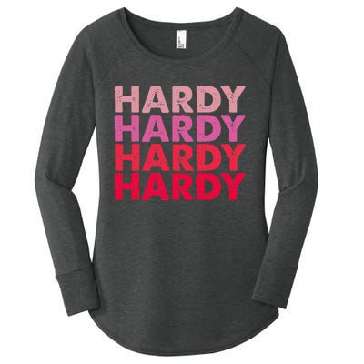 I Love H.A.R.D.Y Personalized Vintage Style Women's Perfect Tri Tunic Long Sleeve Shirt