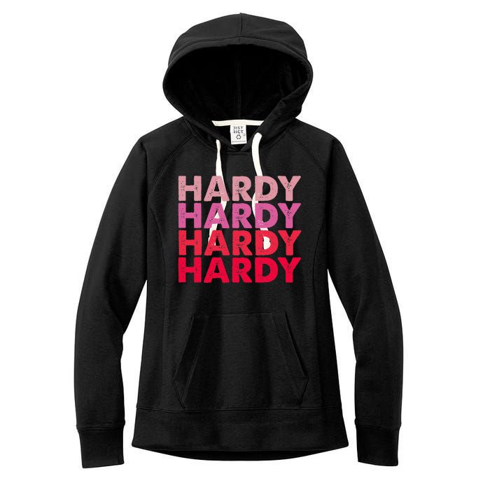 I Love H.A.R.D.Y Personalized Vintage Style Women's Fleece Hoodie