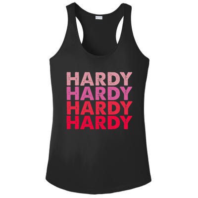 I Love H.A.R.D.Y Personalized Vintage Style Ladies PosiCharge Competitor Racerback Tank