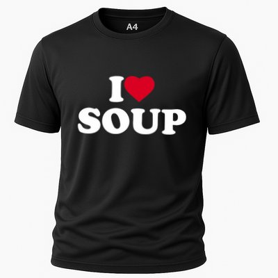 I Love Heart Soup Lover Food Cooling Performance Crew T-Shirt