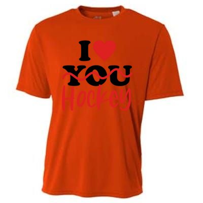 I Love Hockey Cool Gift Cooling Performance Crew T-Shirt