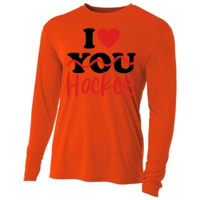 I Love Hockey Cool Gift Cooling Performance Long Sleeve Crew