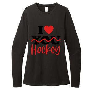 I Love Hockey Cool Gift Womens CVC Long Sleeve Shirt