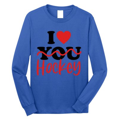 I Love Hockey Cool Gift Long Sleeve Shirt