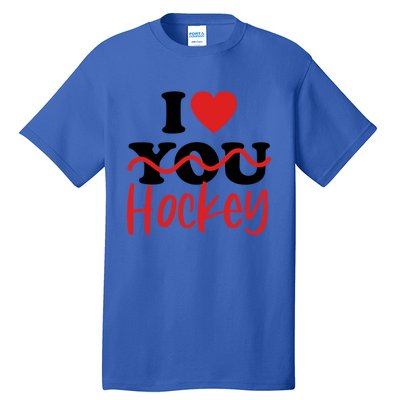 I Love Hockey Cool Gift Tall T-Shirt