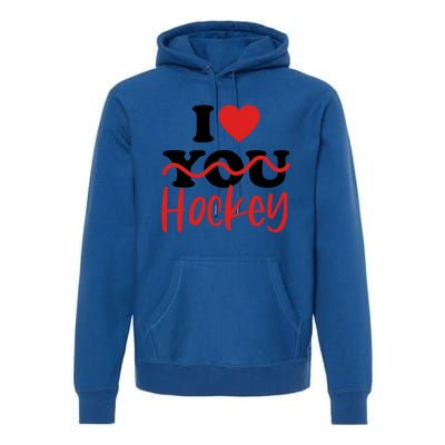 I Love Hockey Cool Gift Premium Hoodie