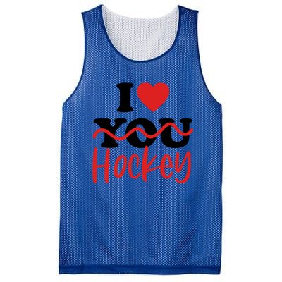 I Love Hockey Cool Gift Mesh Reversible Basketball Jersey Tank