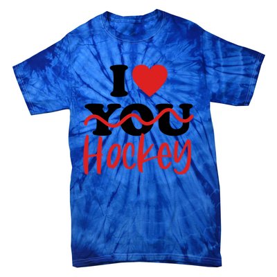 I Love Hockey Cool Gift Tie-Dye T-Shirt