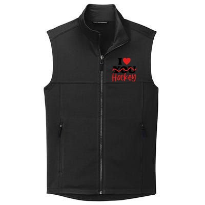 I Love Hockey Cool Gift Collective Smooth Fleece Vest