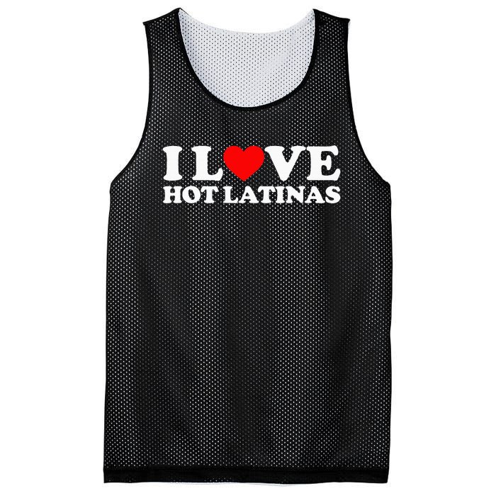 I Love Hot Latinas Mesh Reversible Basketball Jersey Tank