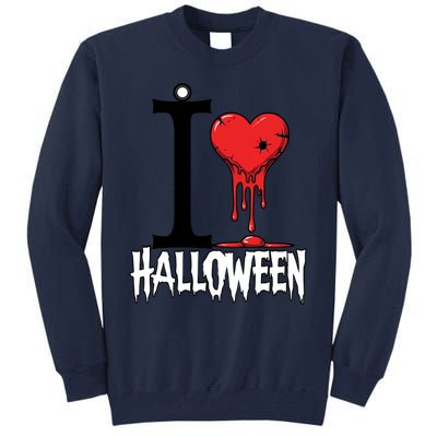 I Love Halloween Creepy Heart Retro Spooky Tall Sweatshirt