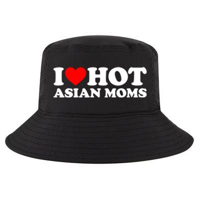 I Love Hot Asian Moms Meaningful Gift Heart Hot Moms I Love Hot Moms Cute Gift Cool Comfort Performance Bucket Hat